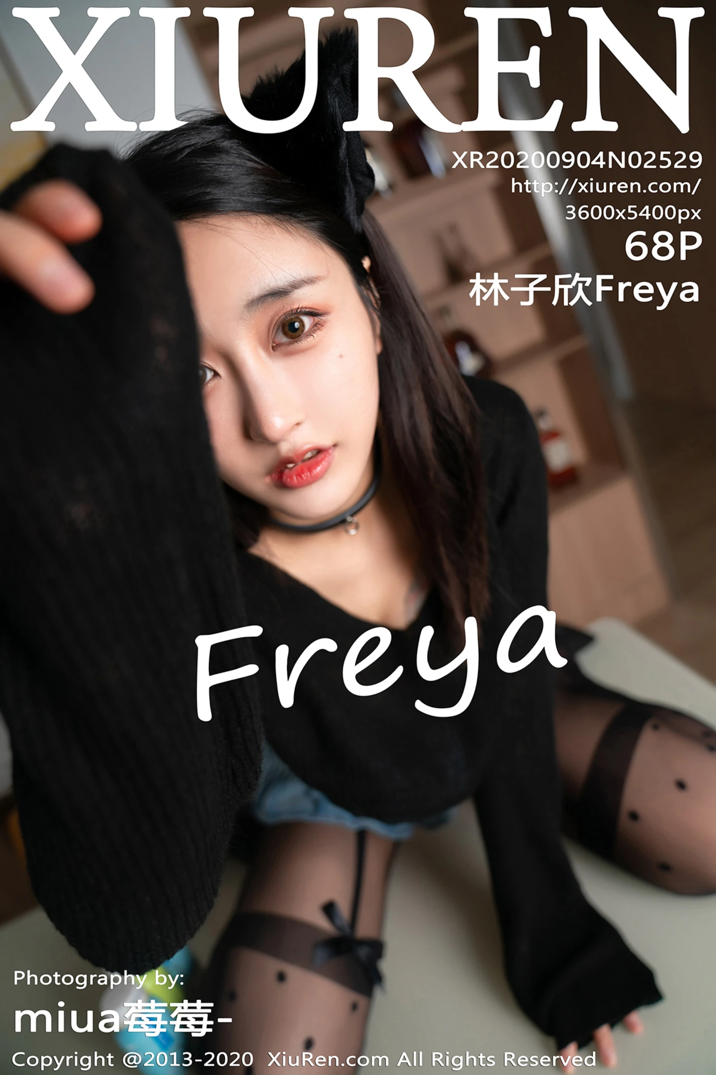 [XiuRen秀人网]No.2529_嫩模林子欣Freya心愿旅拍黑猫变身主题开档黑丝裤袜极致诱惑写真68P-秀人网 - XiuRen.Pro